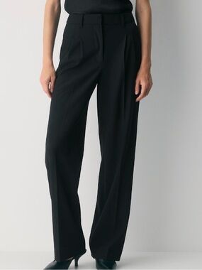 Aritzia Effortless Pant Trousers Wool / Cashmere Blend Black 10
